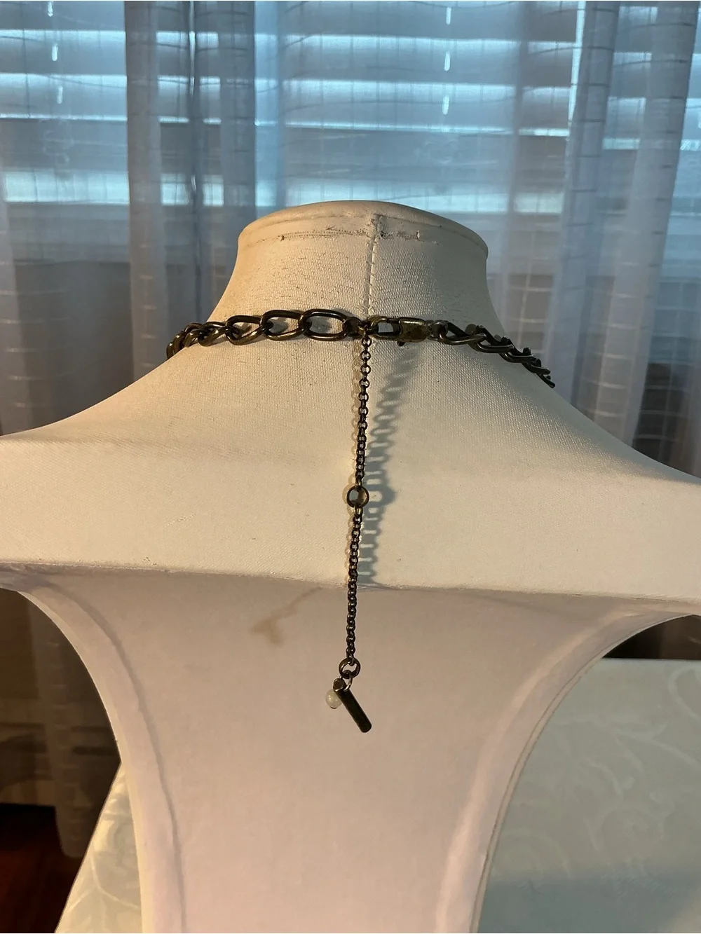 J. Crew Vintage Mixed Media Multi-strand Brass Tone Necklace